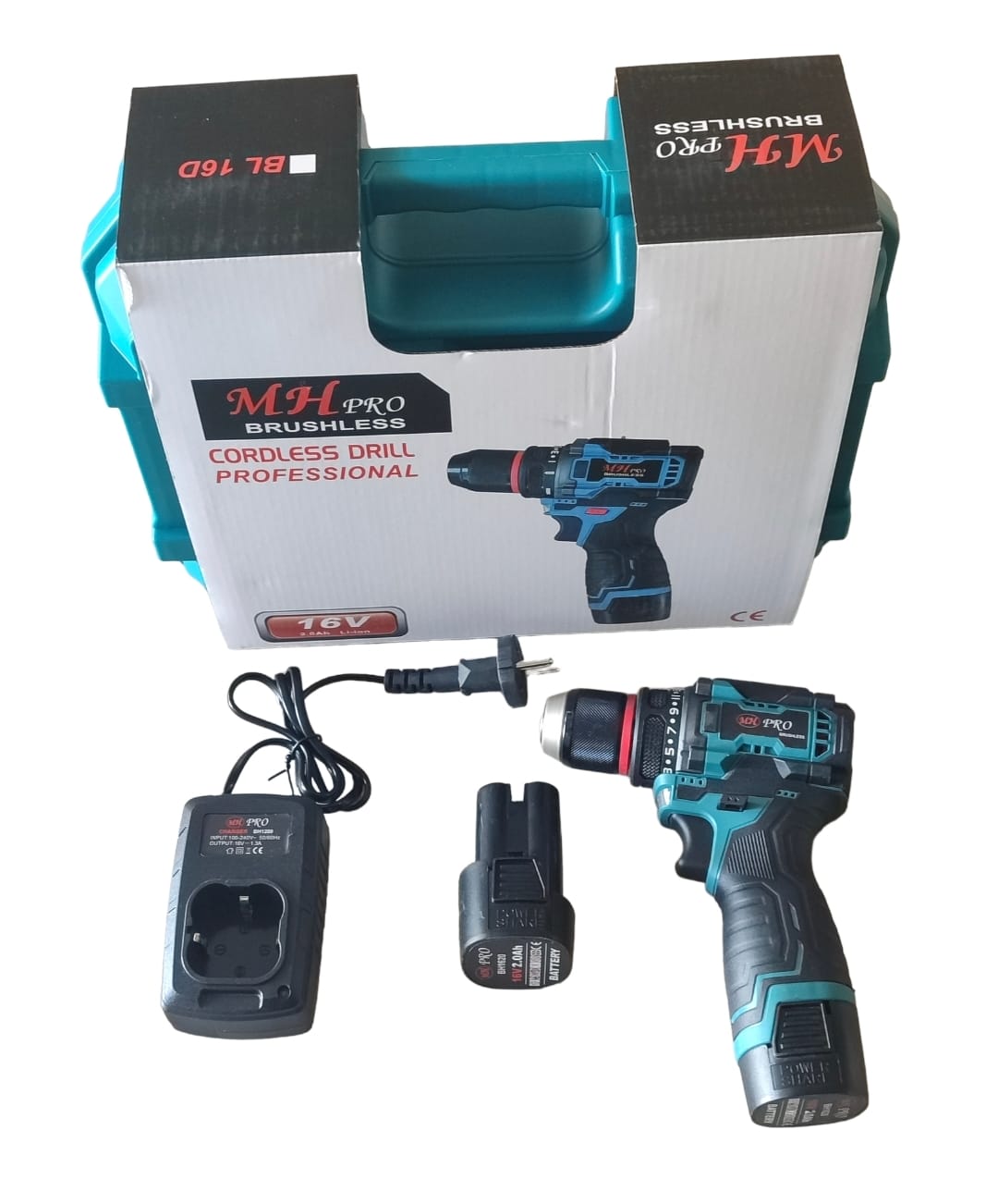 16 volt 2Ah Profesyonel Akülü Matkap komson Mhpro bl16d kömürsüz motor